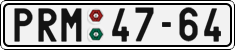 License plate of the Czech Republic, Cars (1960)