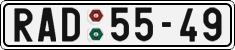 License plate of the Czech Republic, Cars (1960)