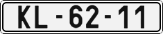 License plate of the Czech Republic, Cars (1960)