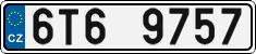License plate of the Czech Republic, Cars (2001)