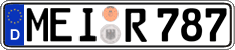 German license plate, Regular plates