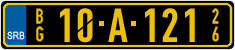 License plate of Serbia, Diplomatic