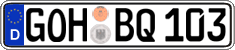German license plate, Regular plates