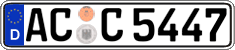 German license plate, Regular plates