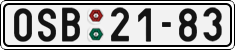 License plate of the Czech Republic, Cars (1960)