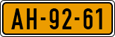 License plate of the Netherlands, Imported oldtimers (cars)