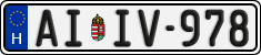 license plates of Hungary, Regular plates (2022)