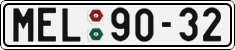 License plate of the Czech Republic, Cars (1960)