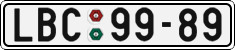 License plate of the Czech Republic, Cars (1960)