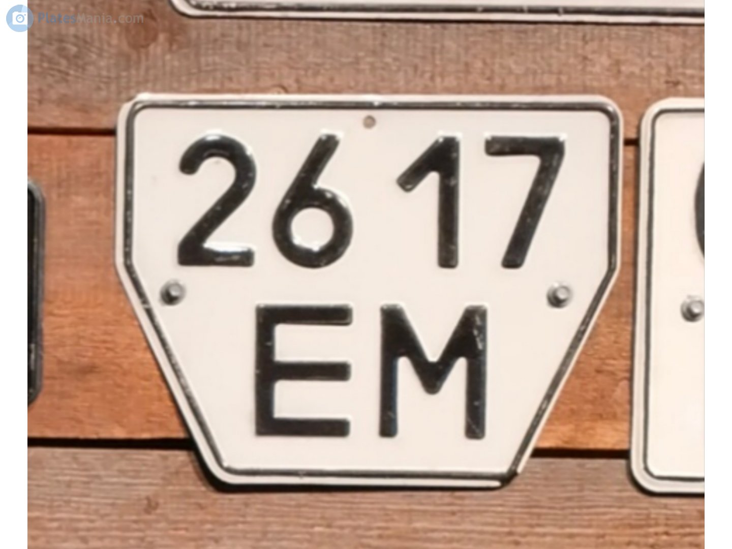 2617 ЕМ, License plate without vehicle 