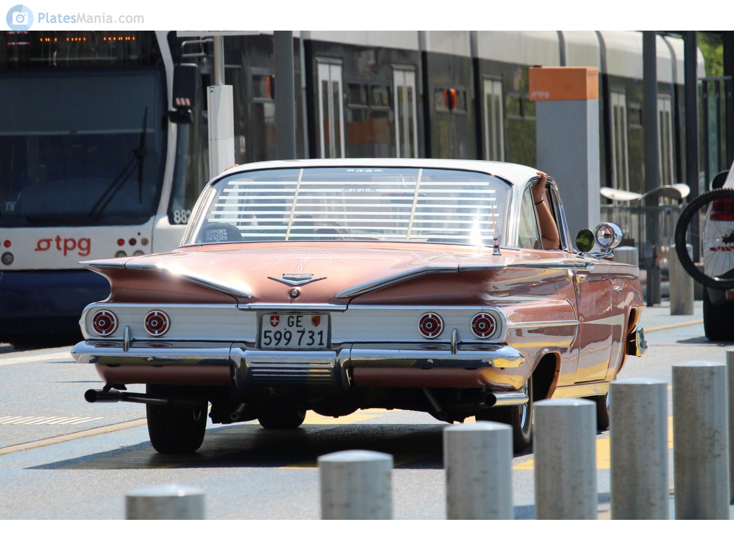 GE 599731, Chevrolet Bel Air 4th gen 1960 2-door Hardtop (1537/1637; B-body), facelift, 1959–1960
