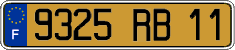 French license plate, FNI