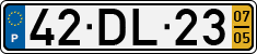 License plate of Portugal, Regular plates