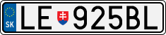 License plate of Slovakia, Cars