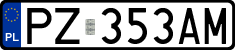 License plates of Poland, Regular car plates