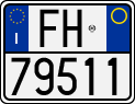 License plate of Italy, Motorcycles (1994 year series)