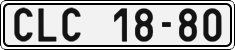 License plate of the Czech Republic, Cars (1960)