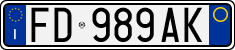 License plate of Italy, Cars (1994 year series)