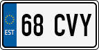 License plate of Estonia, Regular car plates (US-size)