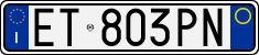 License plate of Italy, Cars (1994 year series)