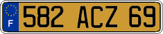 French license plate, FNI