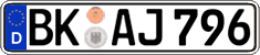 German license plate, Regular plates