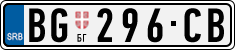 License plate of Serbia, Cars