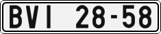 License plate of the Czech Republic, Cars (1960)