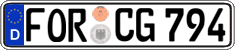 German license plate, Regular plates