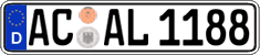 German license plate, Regular plates