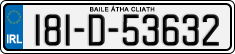 License plate of Ireland, Regular plates