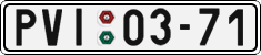 License plate of the Czech Republic, Cars (1960)