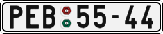 License plate of the Czech Republic, Cars (1960)