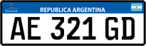License plate of Argentina, Cars (Mercosur, AB 123 CD)