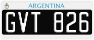 License plate of Argentina, Cars (1995, ABC 123)