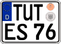 German license plate, Regular plates