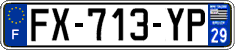 French license plate, SIV (ordinary)
