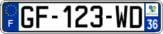 French license plate, SIV (ordinary)