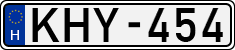 license plates of Hungary, Cars (1990)