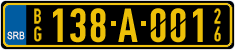 License plate of Serbia, Diplomatic