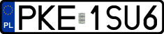 License plates of Poland, Regular car plates