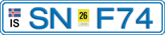 License plate of Iceland, Cars