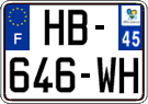 French license plate, SIV (ordinary)