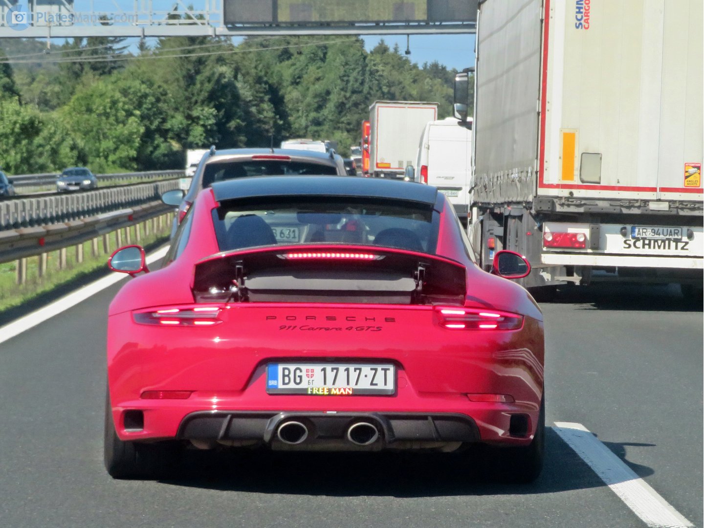 BG 1717-ZT, Porsche 911 7th gen Coupé (991.2), facelift, 2015–2019