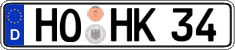 German license plate, Regular plates