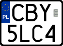 License plates of Poland, Regular car plates