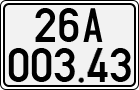 License plate of Vietnam, Cars