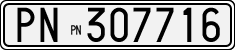 License plate of Italy, Cars (1927 year series)