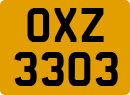 License plate of the United Kingdom, Northern Ireland (1966)