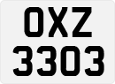 License plate of the United Kingdom, Northern Ireland (1966)